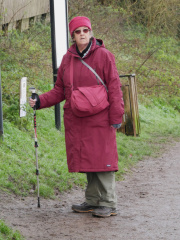 Muddy walk along the Caen Flight