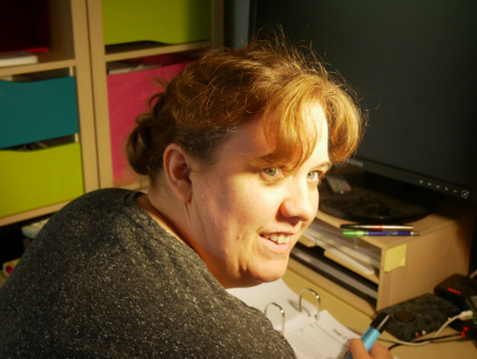 Emily - doing school work as usual