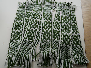 Finished celtic knot bookmarks